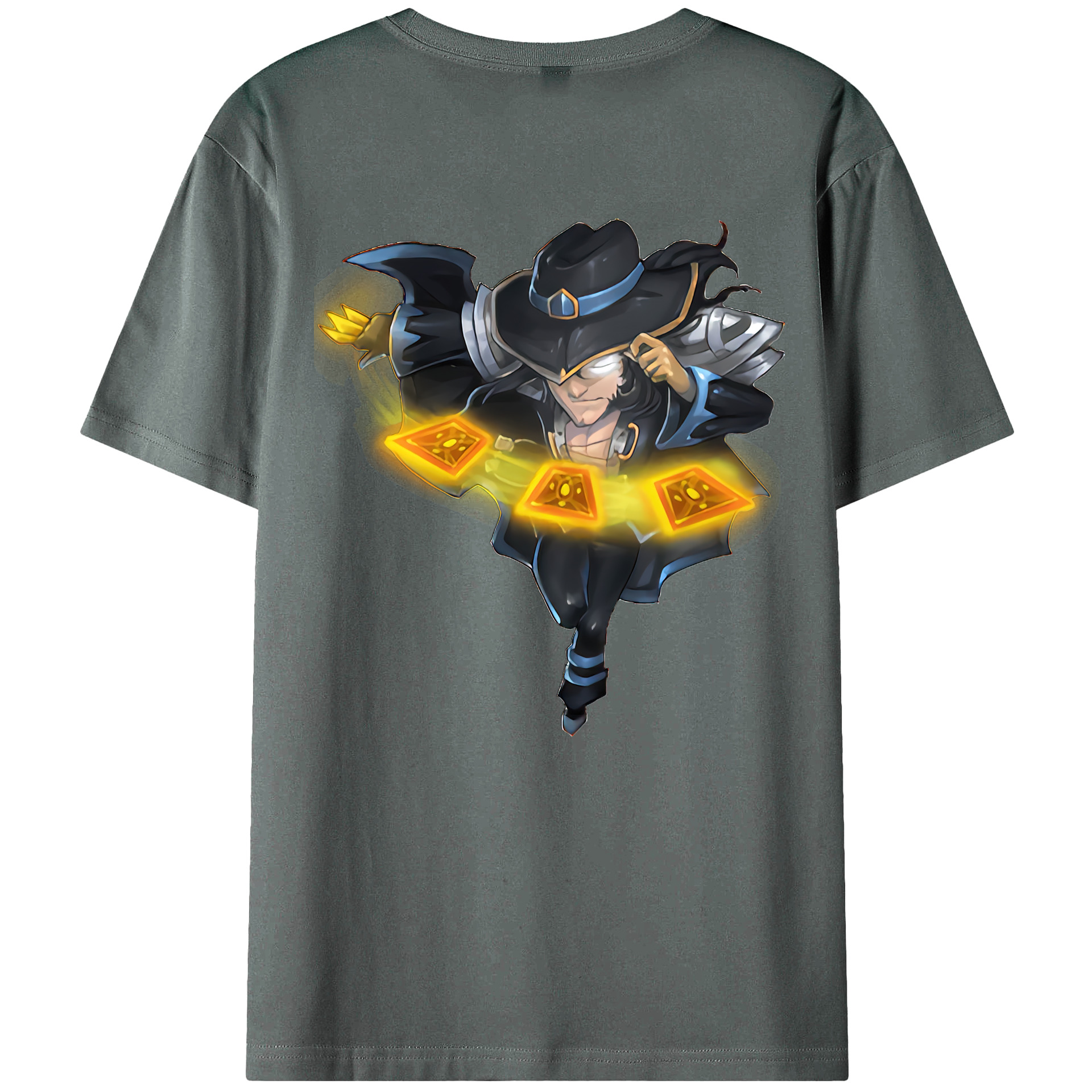 （画像用） リーグ・オブ・レジェンド League of Legends LOL 綿100％ メンズ半袖Tシャツ（バックプリント） 通気性